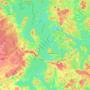 Asikkala topographic map, elevation, terrain