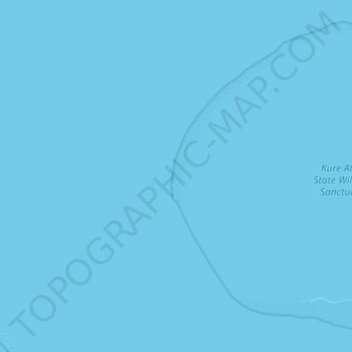 Kure Atoll topographic map, elevation, terrain