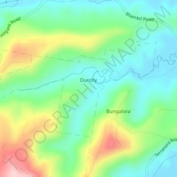 Duroby topographic map, elevation, terrain