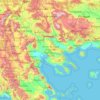 Macedonia - Thrace topographic map, elevation, terrain
