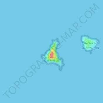 Islas Chafarinas topographic map, elevation, terrain