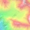 Ushba Glacier topographic map, elevation, terrain