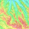 Monein topographic map, elevation, terrain