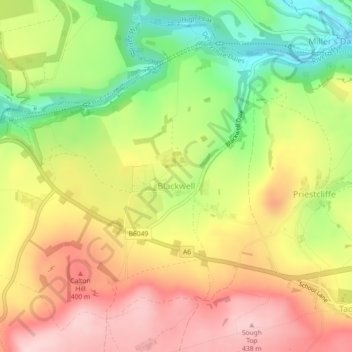 Blackwell in the Peak CP topographic map, elevation, terrain