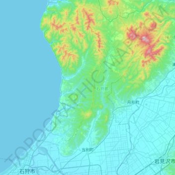 Tobetsu topographic map, elevation, terrain
