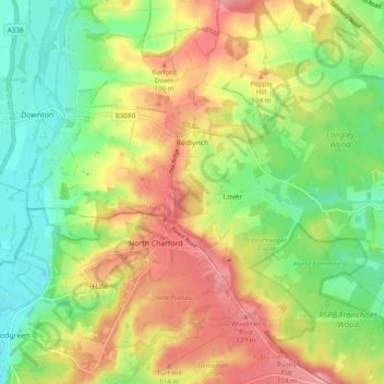 Redlynch topographic map, elevation, terrain