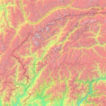 Former Chitrāl District topographic map, elevation, terrain