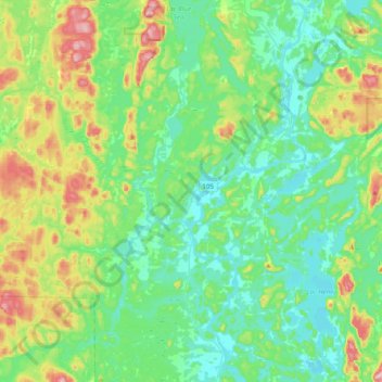 Gracefield topographic map, elevation, terrain