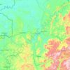 Gaoual Prefecture topographic map, elevation, terrain
