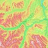 Chetwynd topographic map, elevation, terrain