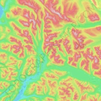 Area I (Youbou / Meade Creek) topographic map, elevation, terrain