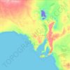 Austrália Meridional topographic map, elevation, terrain