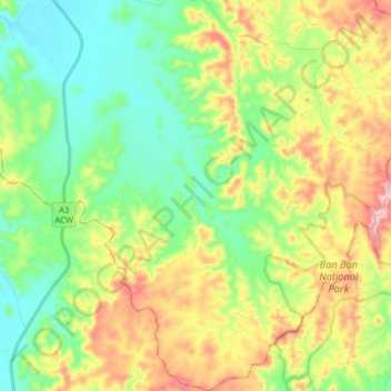 Blairmore topographic map, elevation, terrain