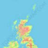 Schotland topographic map, elevation, terrain