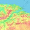 Bejaia topographic map, elevation, terrain