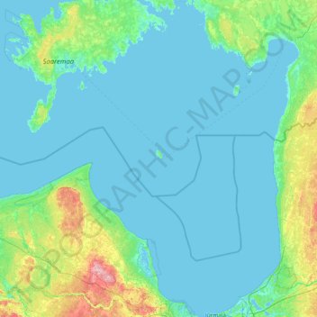 Gulf of Riga topographic map, elevation, terrain