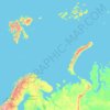 Архангельская область topographic map, elevation, terrain