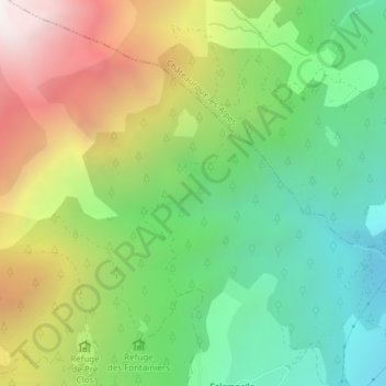 Le Bramafan topographic map, elevation, terrain