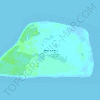 Jarvis Island topographic map, elevation, terrain