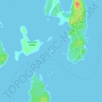 Partridge Island topographic map, elevation, terrain
