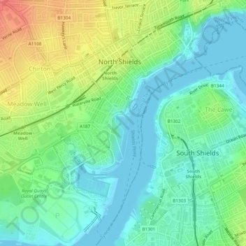 Smith's Dock topographic map, elevation, terrain