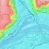 Bassin Saint-Gervais topographic map, elevation, terrain
