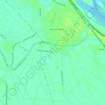 Abo Al Nomros City topographic map, elevation, terrain