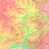 Ohio Brush Creek topographic map, elevation, terrain