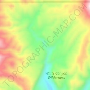 White Canyon topographic map, elevation, terrain