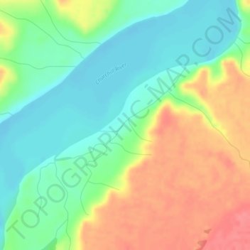 Churchill River topographic map, elevation, terrain
