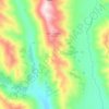 Cordillera Blanca topographic map, elevation, terrain