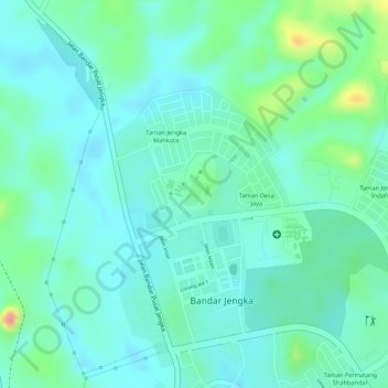 Padang SMK Jengka Pusat topographic map, elevation, terrain