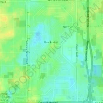 Brookridge topographic map, elevation, terrain