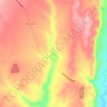 Browns Canyon topographic map, elevation, terrain