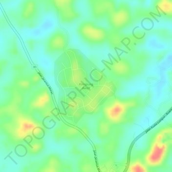 Kampung Awah topographic map, elevation, terrain