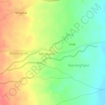 Mirhama topographic map, elevation, terrain