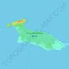 Big Mantanani Island topographic map, elevation, terrain