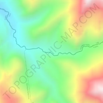 Quebrada Las Monjas topographic map, elevation, terrain