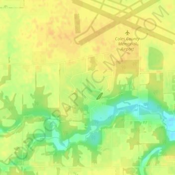 Lake Windermere topographic map, elevation, terrain