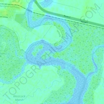 Tantramar River topographic map, elevation, terrain