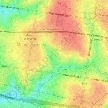 Valley Reserve topographic map, elevation, terrain