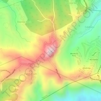 People's Park in the Sky topographic map, elevation, terrain