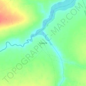 Кугульта topographic map, elevation, terrain