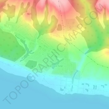 Красный Бор topographic map, elevation, terrain