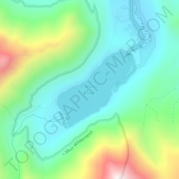 Convict Lake topographic map, elevation, terrain