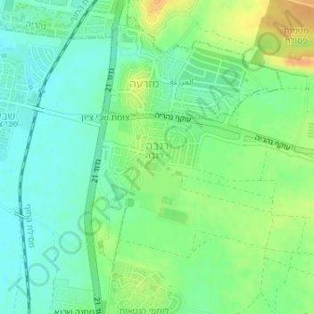 Regba topographic map, elevation, terrain