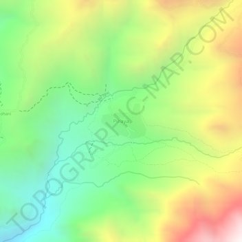 Pinaya topographic map, elevation, terrain