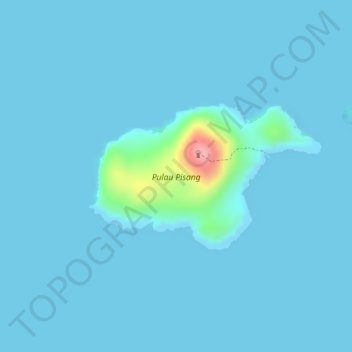 Banana Island topographic map, elevation, terrain