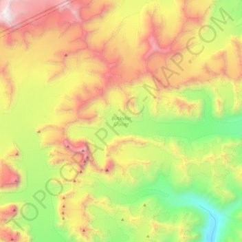 Buckskin Glacier topographic map, elevation, terrain