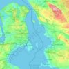 Sound topographic map, elevation, terrain